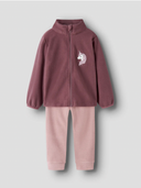 NMFSPEKTRA FLEECE COMBI SET ROSE BROWN
