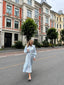 YASVIPS LS LONG SHIRT DRESS CLEAR SKY VIPS PRINT