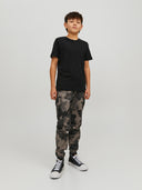JJEORGANIC BASIC TEE SS O-NECK BLACK