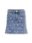 KOGHOXTON HEART EMBROIDERY DNM SKIRT LIGHT MEDIUM BLUE DENIM