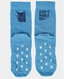 TYNNE ULLSOKKER MED ANTISKLI 2PK - HAV OG HIMMEL