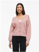 VIRADIA L/S ROSE CARDIGAN - PINK NECTAR