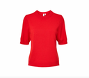 YASLENA SS KNIT PULLOVER - FIERY RED