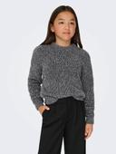 KOGPIUMO GLITTER L/S O- NECK KNIT BLACK