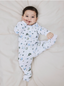 NBMNIGHTSUIT 2P ZIP ELEPHANT  BABY BLUE