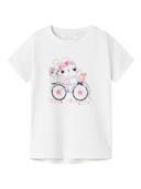 NMFVIX SS TOP - BRIGHT WHITE/BIKE