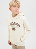 JJARI BRANDING SWEAT HOOD JNR - ANTIQUE WHITE