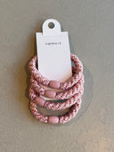 NKFACC-ARISE 4P HAIRELASTIC CAMEO PINK/GLITTER