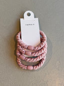 NKFACC-ARISE 4P HAIRELASTIC CAMEO PINK/GLITTER