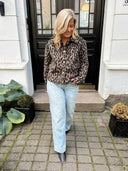 VISIMBA L/S SHORT JACKET - BLACK BEAUTY/LEOPARD