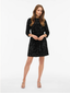 VIFAITH  BOATNECK 3/4 DRESS - BLACK BEAUTY