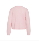 VILORY O-NECK L/S KNIT CARDIGAN - CHERRY BLOSSOM/MELANGE