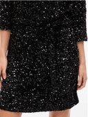 VIFAITH  BOATNECK 3/4 DRESS - BLACK BEAUTY