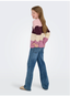 KOGSANDY L/S STRIPE PULLOVER KNT MAUVE WINE/CHALK PINK