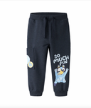 NMMJARED BLUEY NREG SWE PANTS UNB SKY - NAVY BLAZER