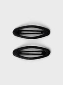 NKFACC-REDA 2P GLITTER HAIRCLIPS - SVART