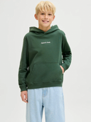 JORNORREBRO EMB SWEAT HOOD JNR - SYCAMORE