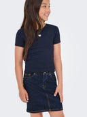 KOGJUICY HW WESTERN SHORT SKIRT DNM DARK BLUE DENIM