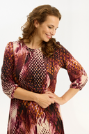 LUZIA DRESS 3/4 SLEEVES - BURGUNDY