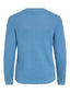 VIDALO O-NECK L/S KNIT TOP BLISSFUL BLUE