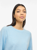VILIGA 2/4 O-NECK KNIT TOP - NANTUCKET BREEZE