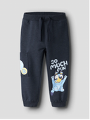 NMMJARED BLUEY NREG SWE PANTS UNB SKY - NAVY BLAZER