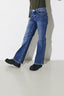 KOGJUICY WIDW LEG DEST DNM CRO557 MEDIUM BLUE DENIM
