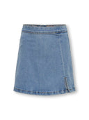 KOGROSEANNE SHORT SLIT DNM SKIRT LIGHT MEDIUM BLUE DENIM