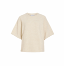 VILIGA 2/4 O-NECK KNIT TOP - BIRCH DETAIL MELANGE