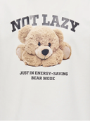 KOGBILLIE SS LOOSE TEDDY TOP - CLOUD DANCER/LAZY