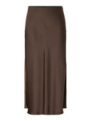YASPELLA HW MIDI SKIRT CHOCOLATE BROWN