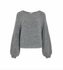VIMARLEY L/S KNIT PULLOVER - MEDIUM GREY MELANGE
