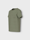 NKMVEBBE SS TOP - OIL GREEN