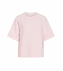 VILIGA 2/4 O-NECK KNIT TOP - CHERRY BLOSSOM/MELANGE