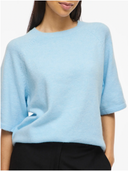 VILIGA 2/4 O-NECK KNIT TOP - NANTUCKET BREEZE