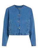 VIREBA L/S O-NECK DENIM JACKET LIGHT BLUE DENIM
