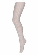 COTTON RIB TIGHTS LIGHT BROWN MELANGE