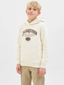 JJARI BRANDING SWEAT HOOD JNR - ANTIQUE WHITE