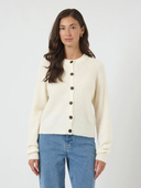 YASJOHI LS WOOL KNIT CARDIGAN - PRISTINE