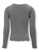KOGAMOUR L/S TOP JRS DARK GREY MELANGE