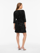 VIFAITH  BOATNECK 3/4 DRESS - BLACK BEAUTY