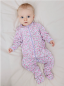 NBFNIGHTSUIT 2P ZIP PETIT FLOWER PASTEL LILAC