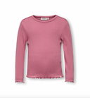 KMGTRINNY SLD LS ONECK TOP JRS - HEATHER ROSE