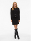 VISWAY O-NECK L/S BUTTON KNIT CARDIGAN BLACK BEAUTY