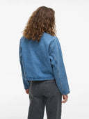 VIREBA L/S O-NECK DENIM JACKET LIGHT BLUE DENIM