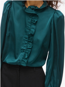 VILUTTO L/S FRILL SHIRT - PONDEROSA PINE