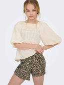 KOGNAOMI WASHED AOP SKORTS TOASTED COCONUT/LEO WASHED