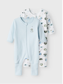 NBMNIGHTSUIT 2P ZIP ELEPHANT  BABY BLUE