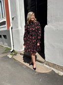 VICLO ROSE LS SHIRT DRESS - BLACK BEAUTY