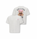 KOGBILLIE S/S LOOSE TEDDY TOP - LIGHT GREY MELANGE